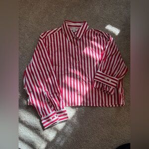 Madewell Red and White Striped Shirt